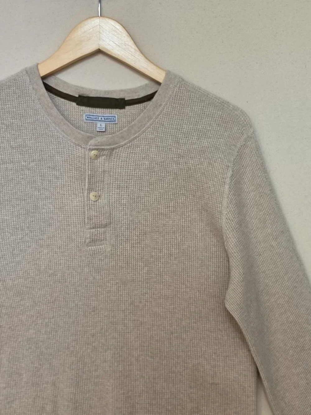 Wallace & Barnes Waffle Knit Henley L